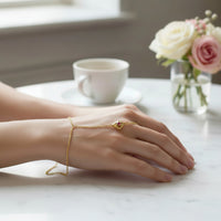Gold Plated 18k Iconic Eye Full Hand Bracelet