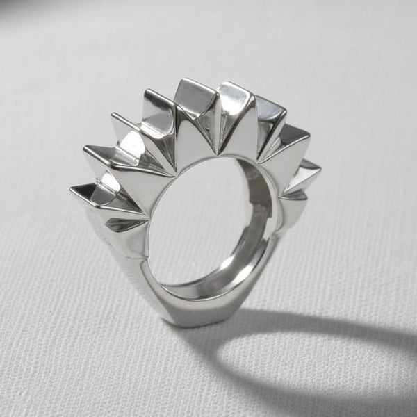 Antique Silver Crown Ring