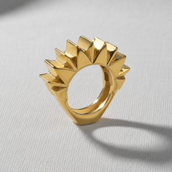 Antique Gold Crown Ring